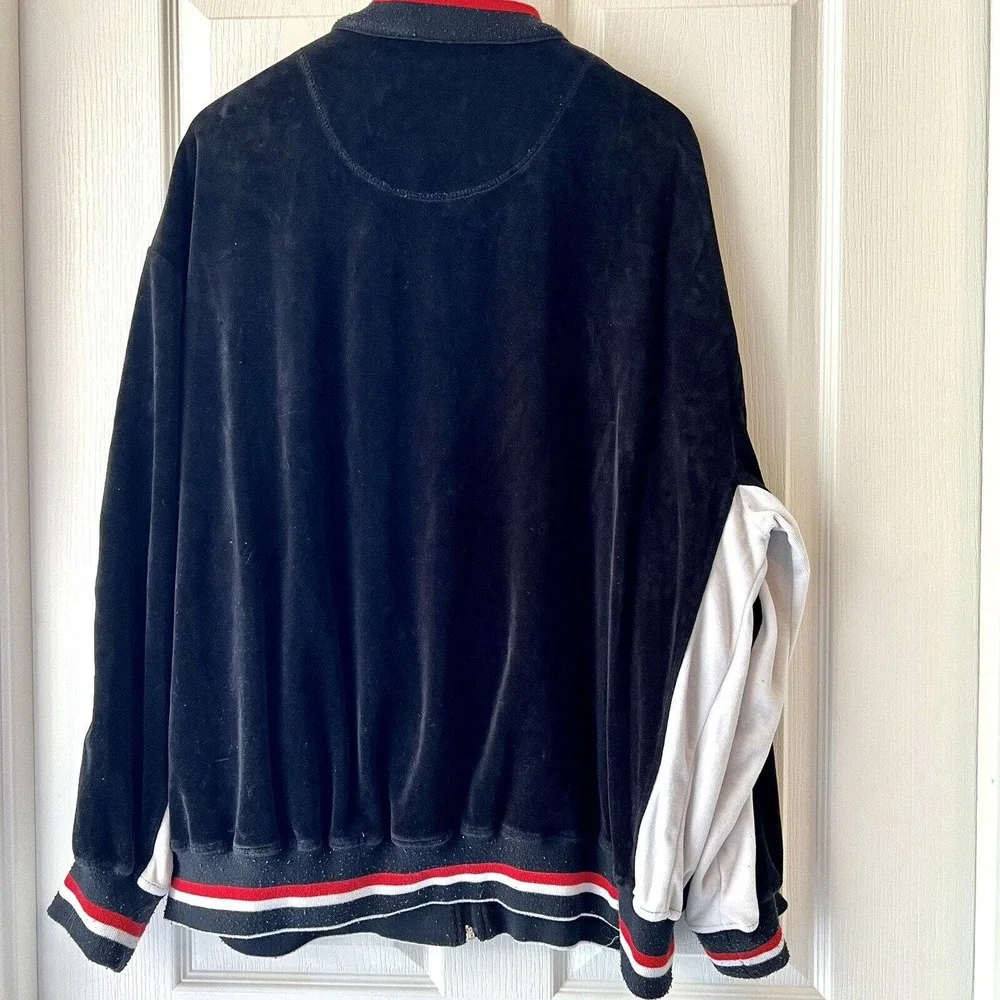Nike Shaq Men's XL Black White Stripe Full Zip Jacket Track Coat Jumpman Warmup
